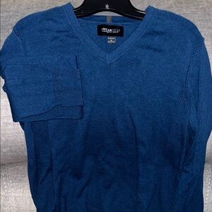 Men's Kenneth Cole Blue V-Neck Sweater